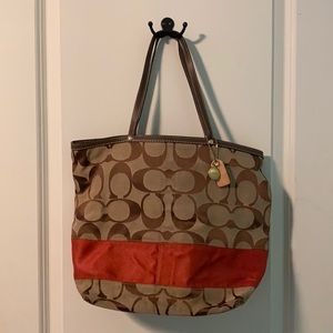 Coach Signature Stripe Bag